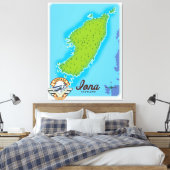 Toile Carte de l'île d'Iona (Insitu(Chambre))