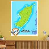 Toile Carte de l'île d'Iona (Insitu(Salon))