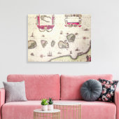 Toile Carte de l'île Moluccan, gravée (Insitu(Salon))