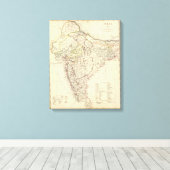 Toile Carte de l'index India XII (Insitu (Plancher de Bois))