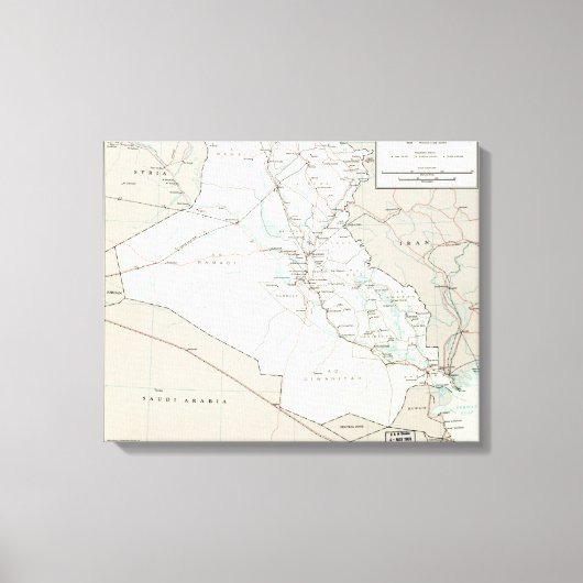 Toile Carte de l'Irak (1967) (Recto)