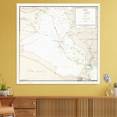 Toile Carte de l'Irak (1967) (Insitu(Salon))