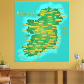 Toile Carte De L'Irlande (Insitu(Salon))