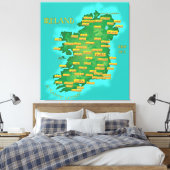 Toile Carte De L'Irlande (Insitu(Chambre))