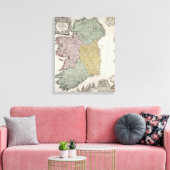Toile Carte de l'Irlande montrant les provinces d'Ulster (Insitu(Salon))