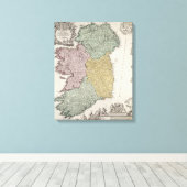 Toile Carte de l'Irlande montrant les provinces d'Ulster (Insitu (Plancher de Bois))