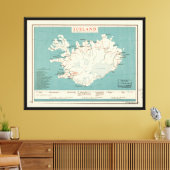 Toile Carte de l'Islande (vers 1959) (Insitu(Salon))