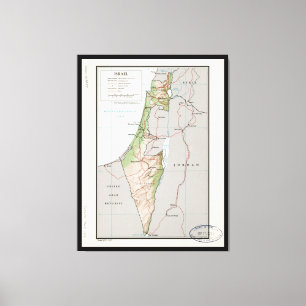 Toile Carte de l'Israël (1967)