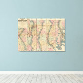 Toile Carte de Lloyd du Bas Mississippi (Insitu (Plancher de Bois))