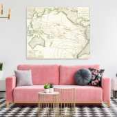 Toile Carte de l'océan Pacifique (Insitu(Salon))