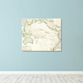 Toile Carte de l'océan Pacifique (Insitu (Plancher de Bois))