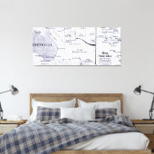 Toile Carte de l'océan Pacifique Sud (Insitu(Chambre))