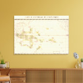 Toile Carte de l'Océanie (Insitu(Salon))