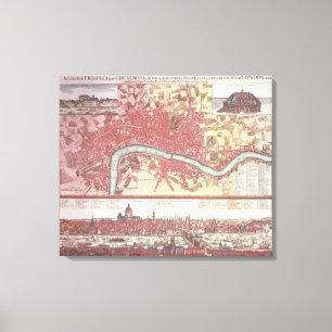 Toile Carte de Londres