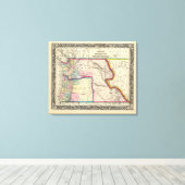 Toile Carte De L'Oregon, Washington (Insitu (Plancher de Bois))