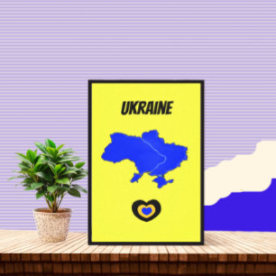 Toile Carte de l'Ukraine