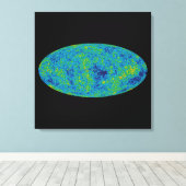 Toile Carte de l'univers de la sonde à micro-ondes WMAP (Insitu (Plancher de Bois))