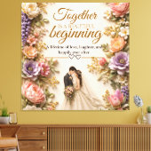 Toile Carte de luxe éditable pour invitation de mariage (Insitu(Salon))