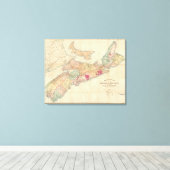 Toile Carte de Mackinlay de la province de la Nouvelle-É (Insitu (Plancher de Bois))