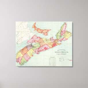 Toile Carte de Mackinlay de la province de la Nouvelle-É