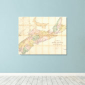 Toile Carte de Mackinlay de la province de la Nouvelle-É (Insitu (Plancher de Bois))