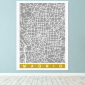 Toile Carte de Madrid (Insitu (Plancher de Bois))