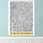 Toile Carte de Madrid (Insitu (Plancher de Bois))