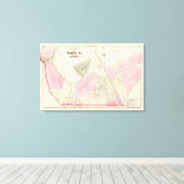 Toile Carte de Mashapaug Pond et Cranston Atlas (Insitu (Plancher de Bois))