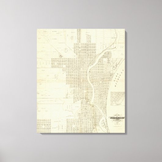 Toile Carte de Milwaukee (Recto)