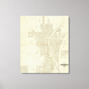 Toile Carte de Milwaukee