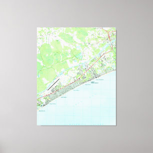 Toile Carte de Myrtle Beach du nord la Caroline du Sud