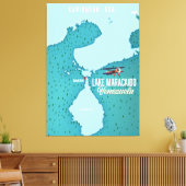 Toile Carte de navigation du lac Maracaibo, Venezuela. (Insitu(Salon))