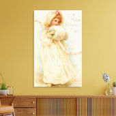 Toile Carte de Noël représentant une fille avec un muffe (Insitu(Salon))