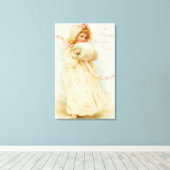 Toile Carte de Noël représentant une fille avec un muffe (Insitu (Plancher de Bois))