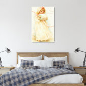 Toile Carte de Noël représentant une fille avec un muffe (Insitu(Chambre))