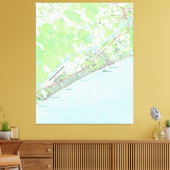 Toile Carte de North Myrtle Beach Caroline du Sud (1990) (Insitu(Salon))