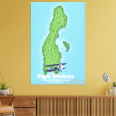 Toile Carte de Papa Westray Écosse. (Insitu(Salon))