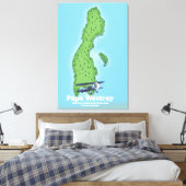 Toile Carte de Papa Westray Écosse. (Insitu(Chambre))