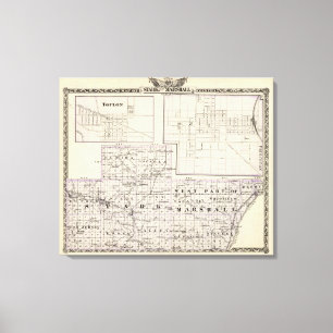 Toile Carte de partie rigide et occidentale de comtés d