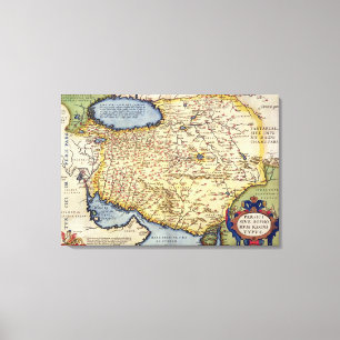 Toile Carte de Perse, du "Theatrum Orbis Terrarum",