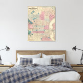 Toile Carte de Philadelphie, Pennsylvanie (Insitu(Chambre))