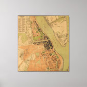 Toile Carte de Phnom Penh, Cambodge (vers 1920) (Recto)