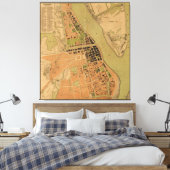 Toile Carte de Phnom Penh, Cambodge (vers 1920) (Insitu(Chambre))