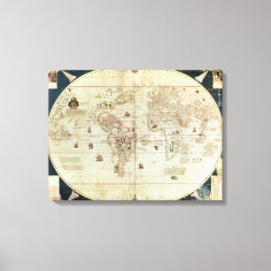 Toile Carte de Rc C 2487 du monde, conçue par Sebastien