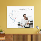 Toile Carte de Rome Mariage Fiançailles cadeau photo (Insitu(Salon))