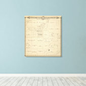 Toile Carte de section du comté de T24S R23E Tulare (Insitu (Plancher de Bois))