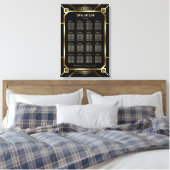 Toile Carte de siège de luxe Black and Gold Great Gatsby (Insitu(Chambre))