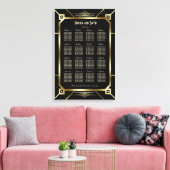Toile Carte de siège de luxe Black and Gold Great Gatsby (Insitu(Salon))