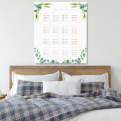 Toile Carte de siège Mariage Exotique Eucalyptus Feuille (Insitu(Chambre))
