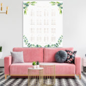 Toile Carte de siège Mariage Exotique Eucalyptus Feuille (Insitu(Salon))